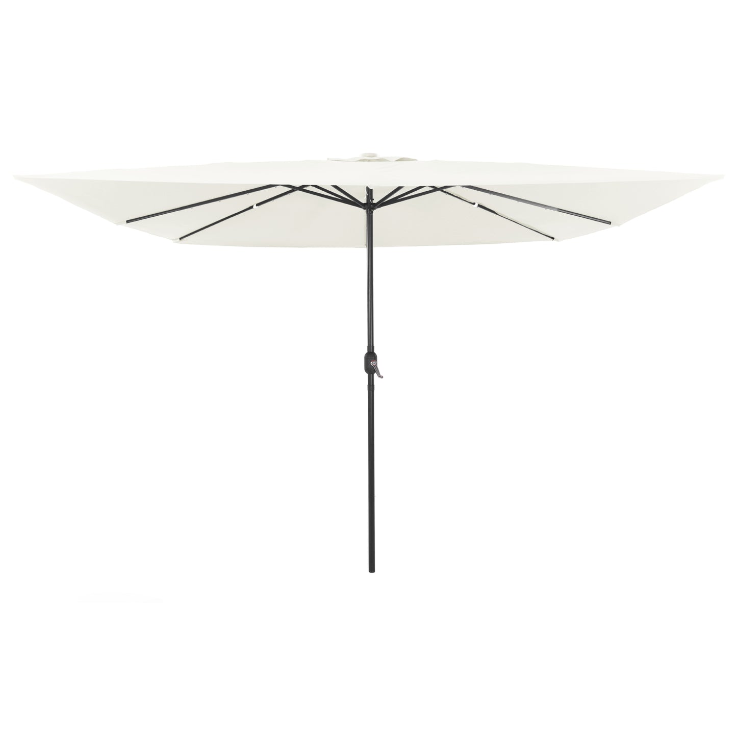 Hageparasol sand 295 x 295 x 245 cm Polyester og stål