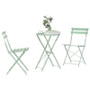 Sammenleggbart Bistrosett 3 pcs Lys Mynte Stål
