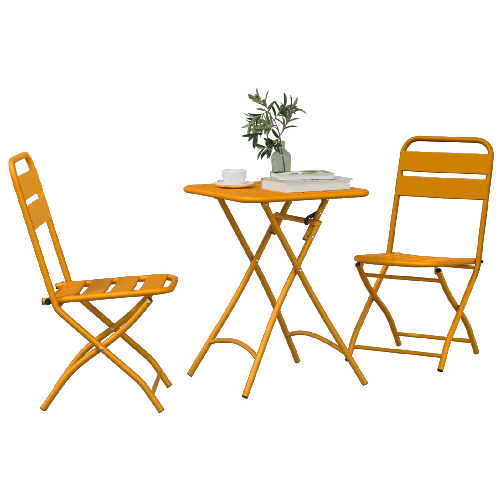 Bistrosett 3 pcs Sennepsgul Stål