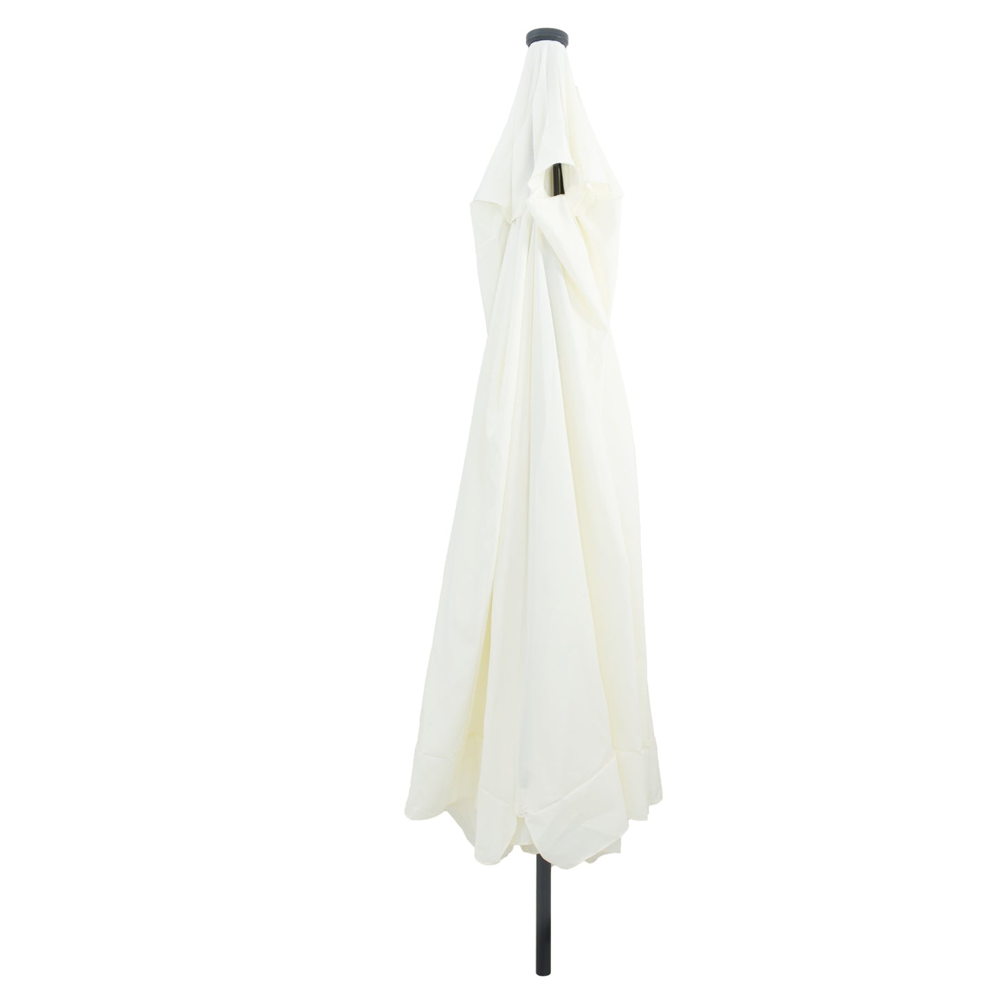 Hageparasol Sand og Antrasitt 395 x 395 x 245 cm Polyester