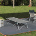 Sammenleggbar camping seng Grå 194 x 62,5 x 42,5 cm