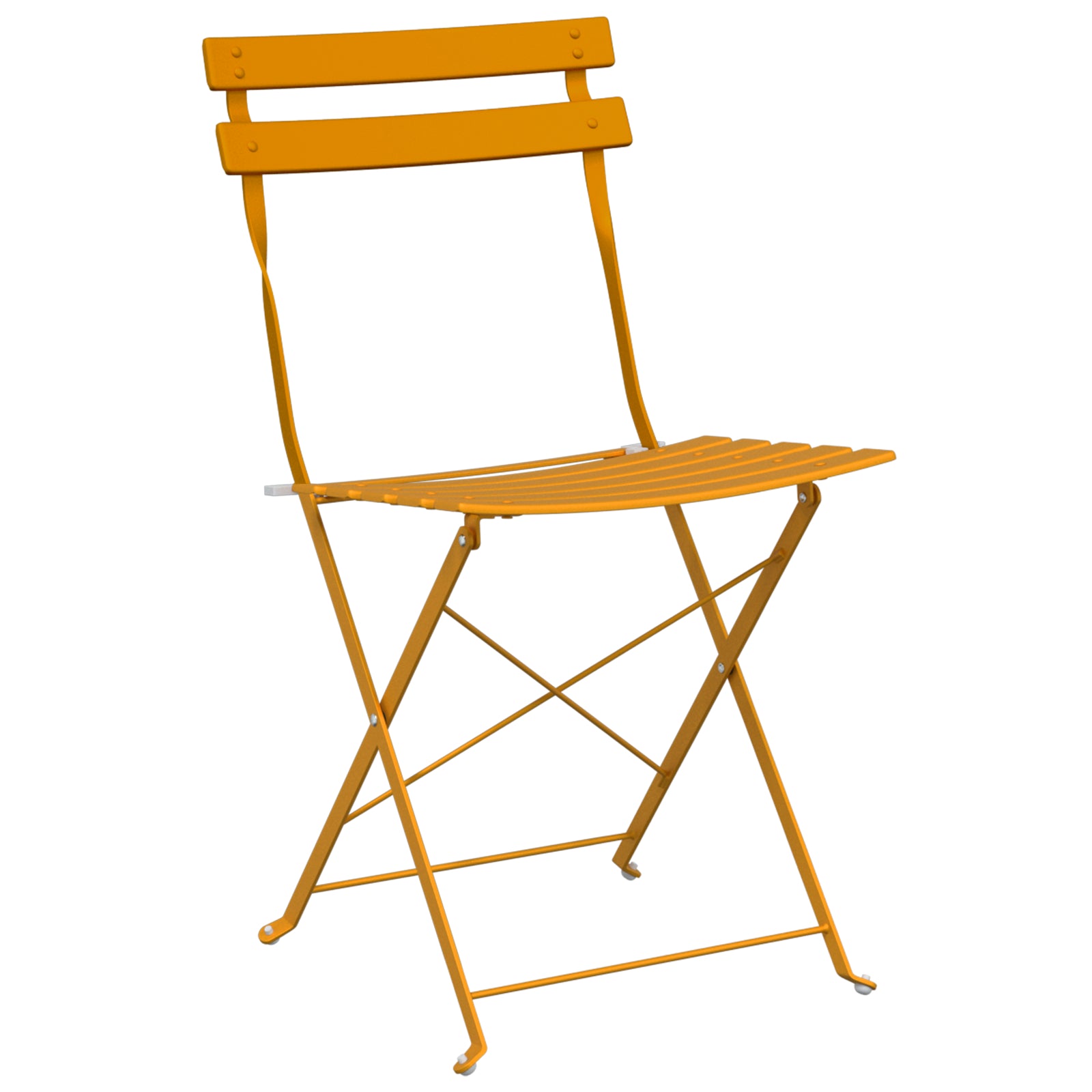 Sammenleggbart Bistrosett 3 pcs Sennepsgul Stål