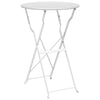 Sammenleggbart Bistrosett 3 pcs Hvit Stål