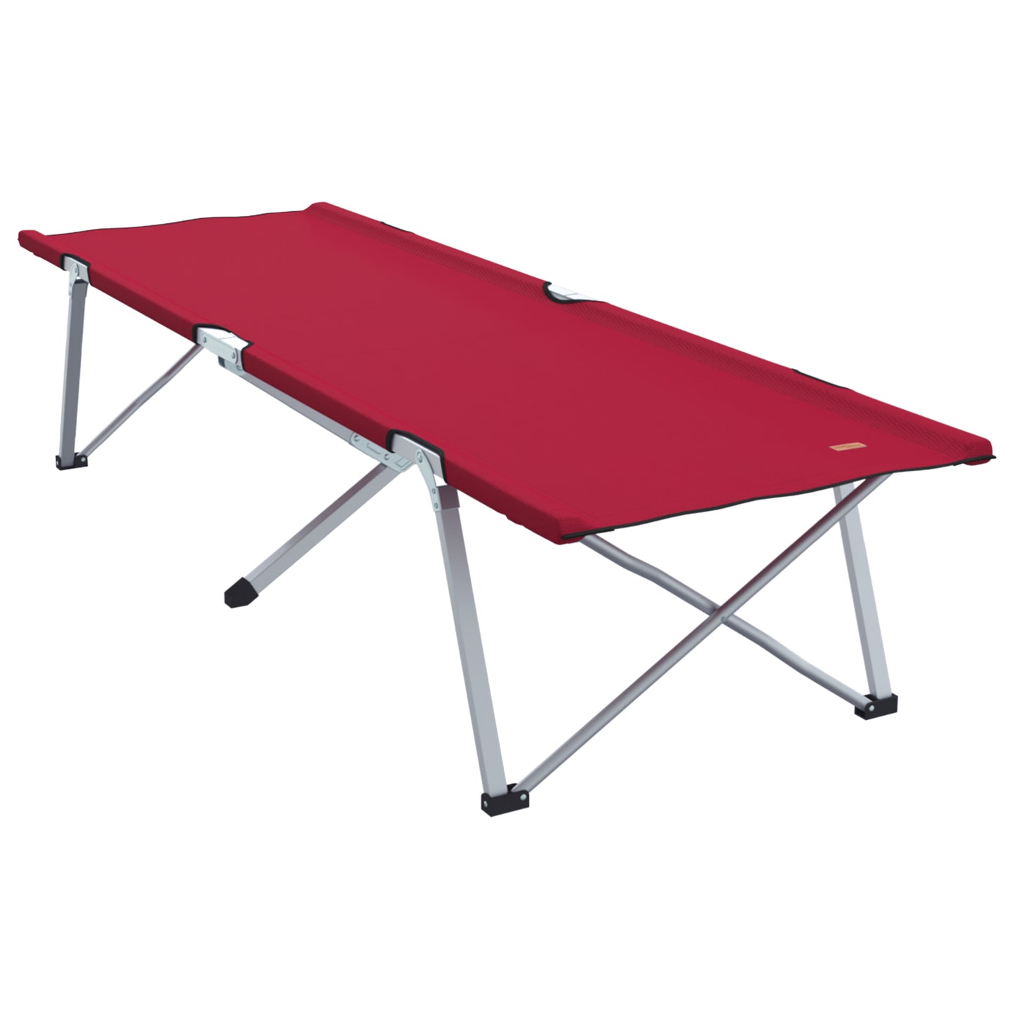 Sammenleggbar camping seng 2 pcs Rød 194 x 62,5 x 42,5 cm
