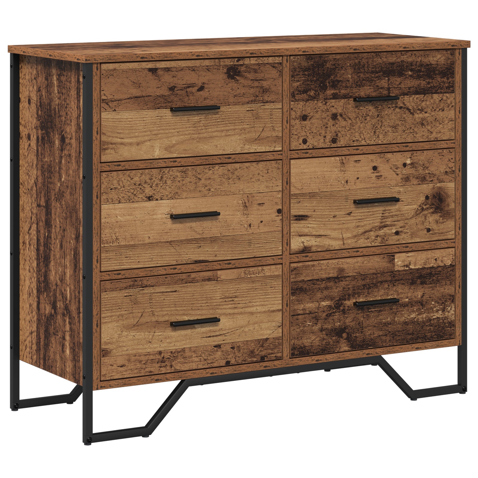 Kommode med skuff Gamle tre 91 x 35.5 x 74.5 cm Konstruert tre