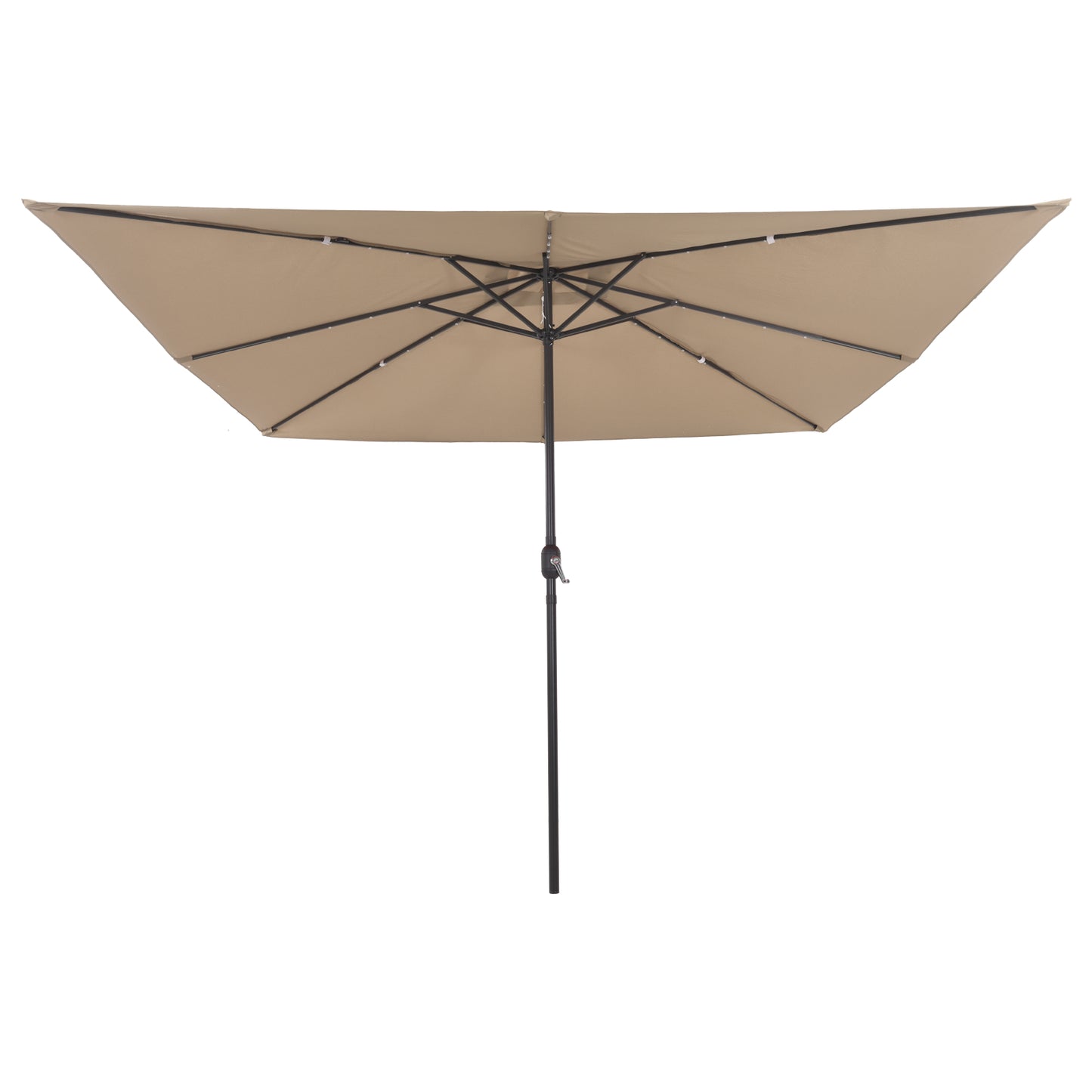 Hageparasol Gråbrun 295 x 295 x 245 cm Polyester og stål