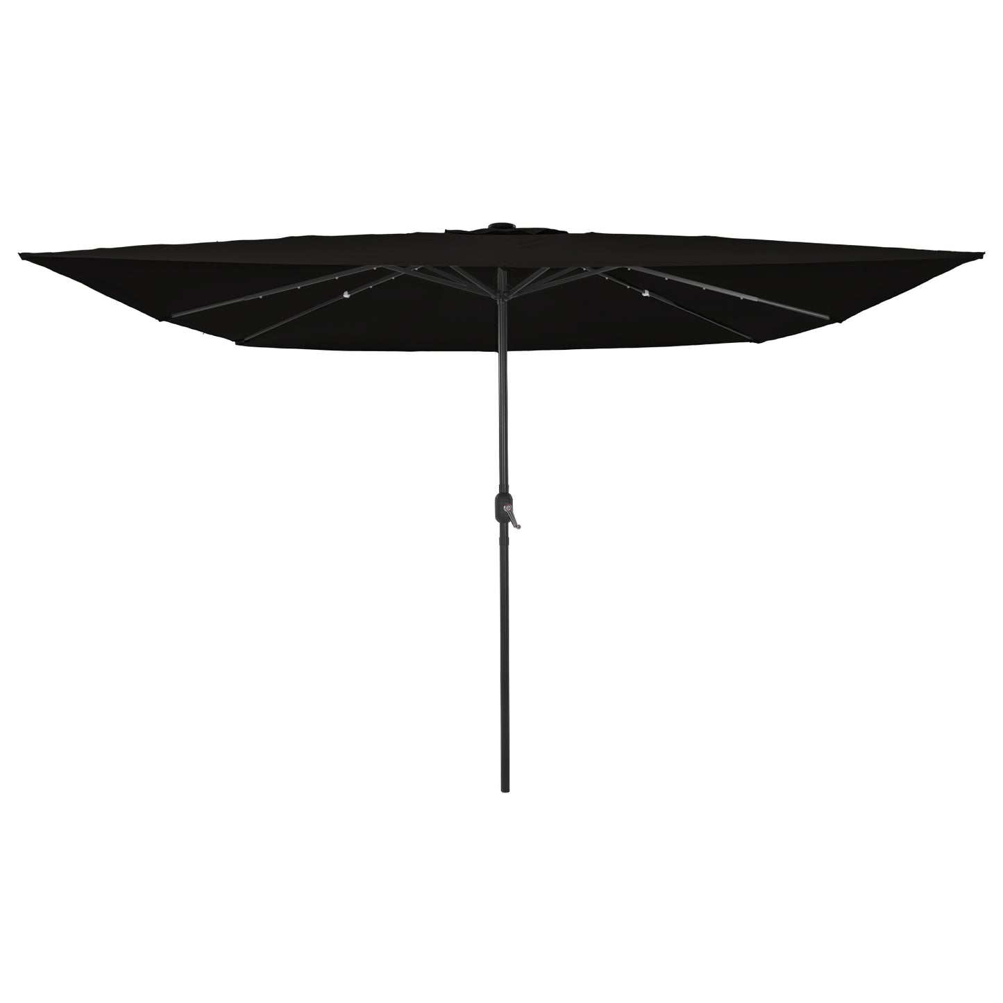 Hageparasol Svart 295 x 295 x 245 cm Polyester og stål