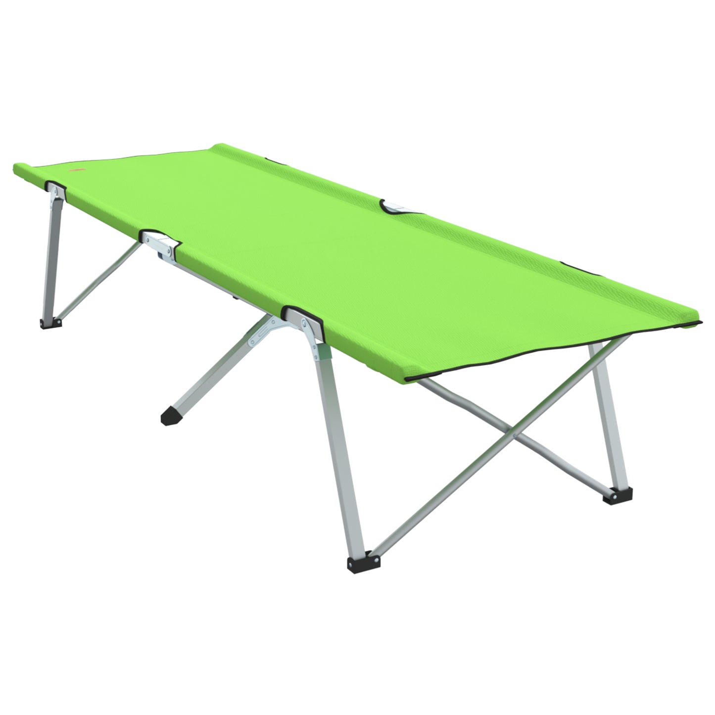 Sammenleggbar camping seng 2 pcs grønn 194 x 62,5 x 42,5 cm