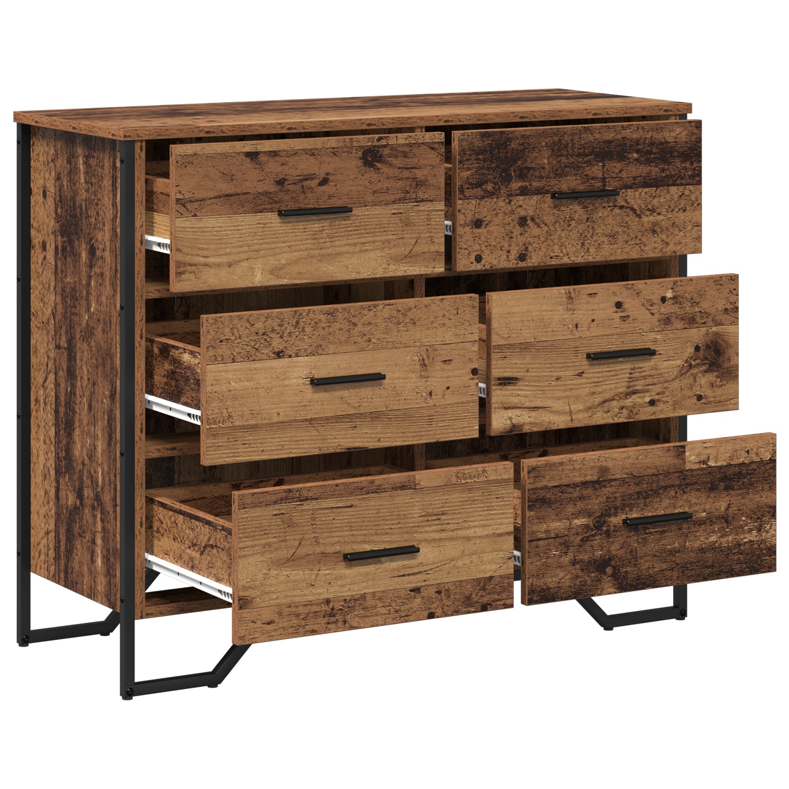 Kommode med skuff Gamle tre 91 x 35.5 x 74.5 cm Konstruert tre