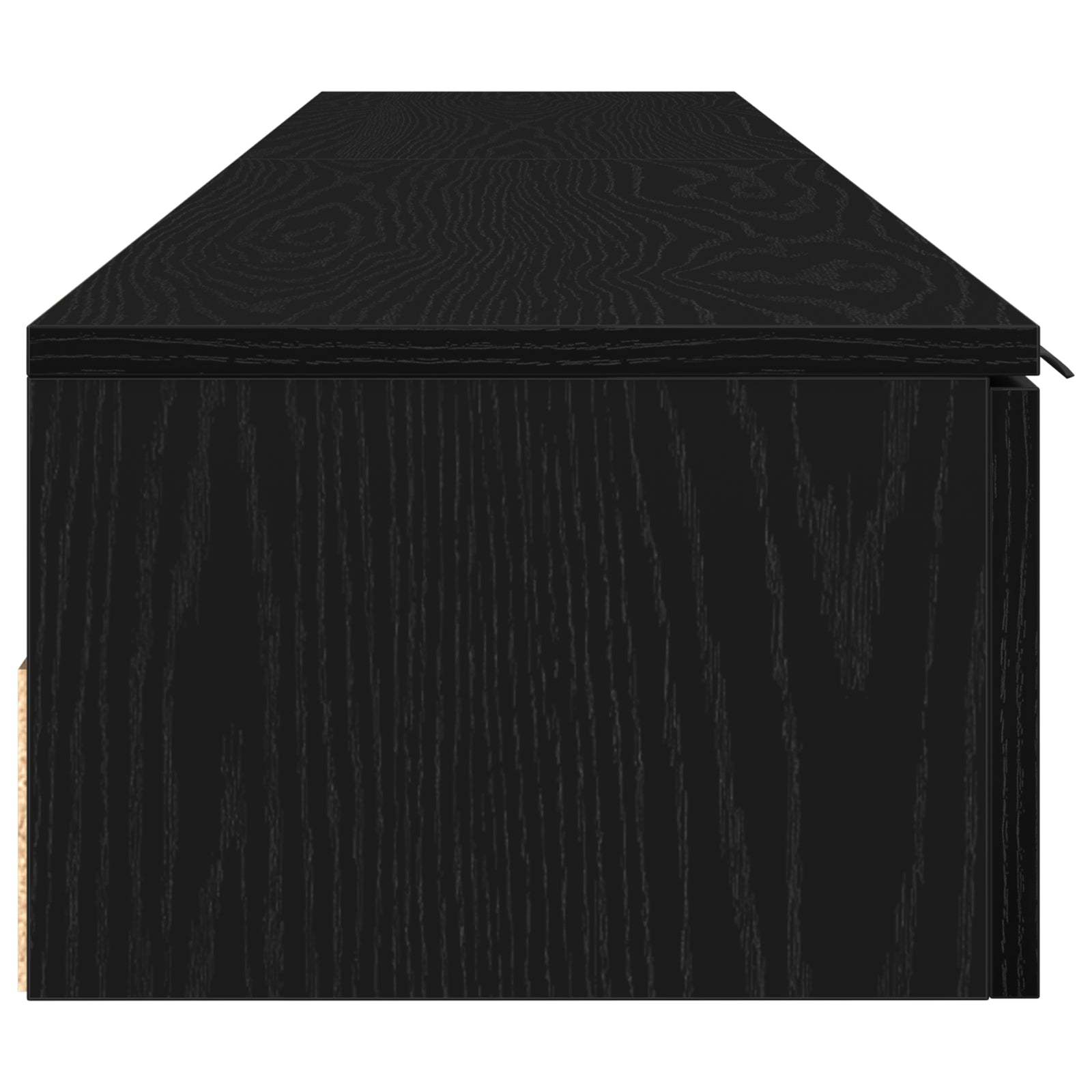 Veggskap 2 pcs Svart eik 102 x 30 x 20 cm Konstruert tre
