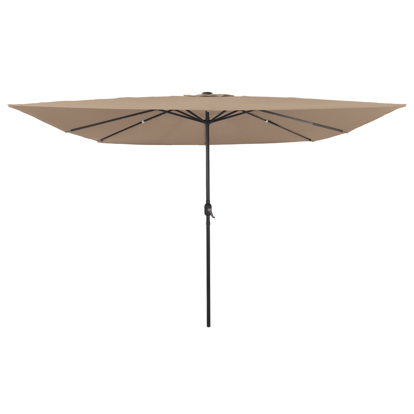 Hageparasol Gråbrun 295 x 295 x 245 cm Polyester og stål