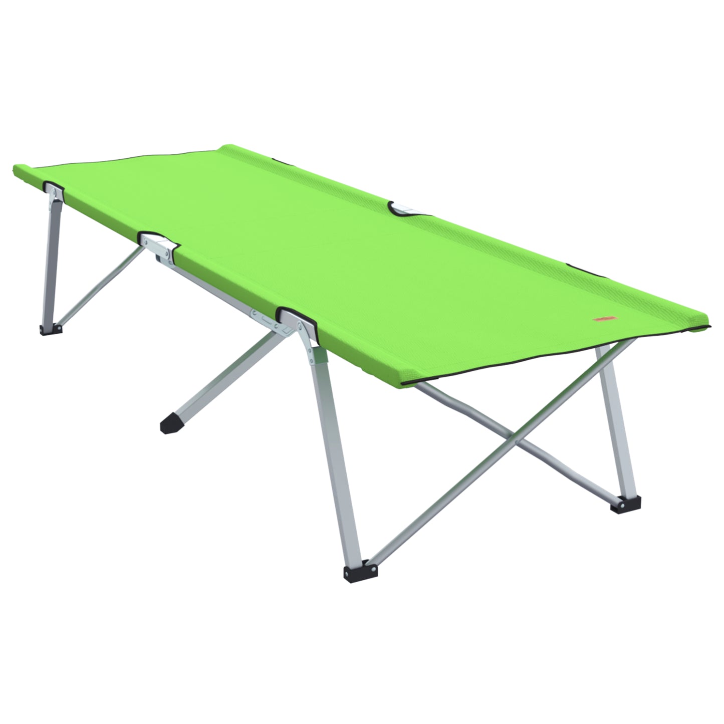 Sammenleggbar camping seng 2 pcs grønn 194 x 62,5 x 42,5 cm