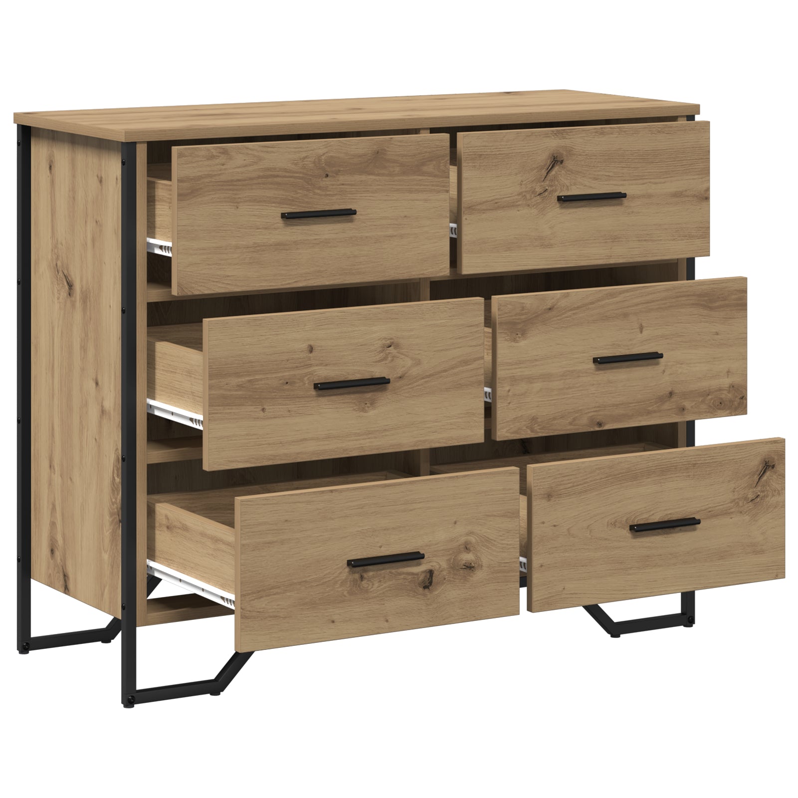 Kommode artisan eik 91 x 35.5 x 74.5 cm Konstruert tre