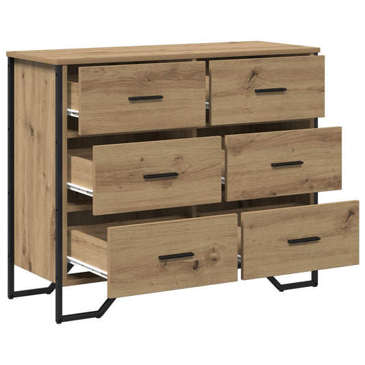 Kommode med skuff 2 pcs Artisan Eik 91 x 35,5 x 74,5 cm