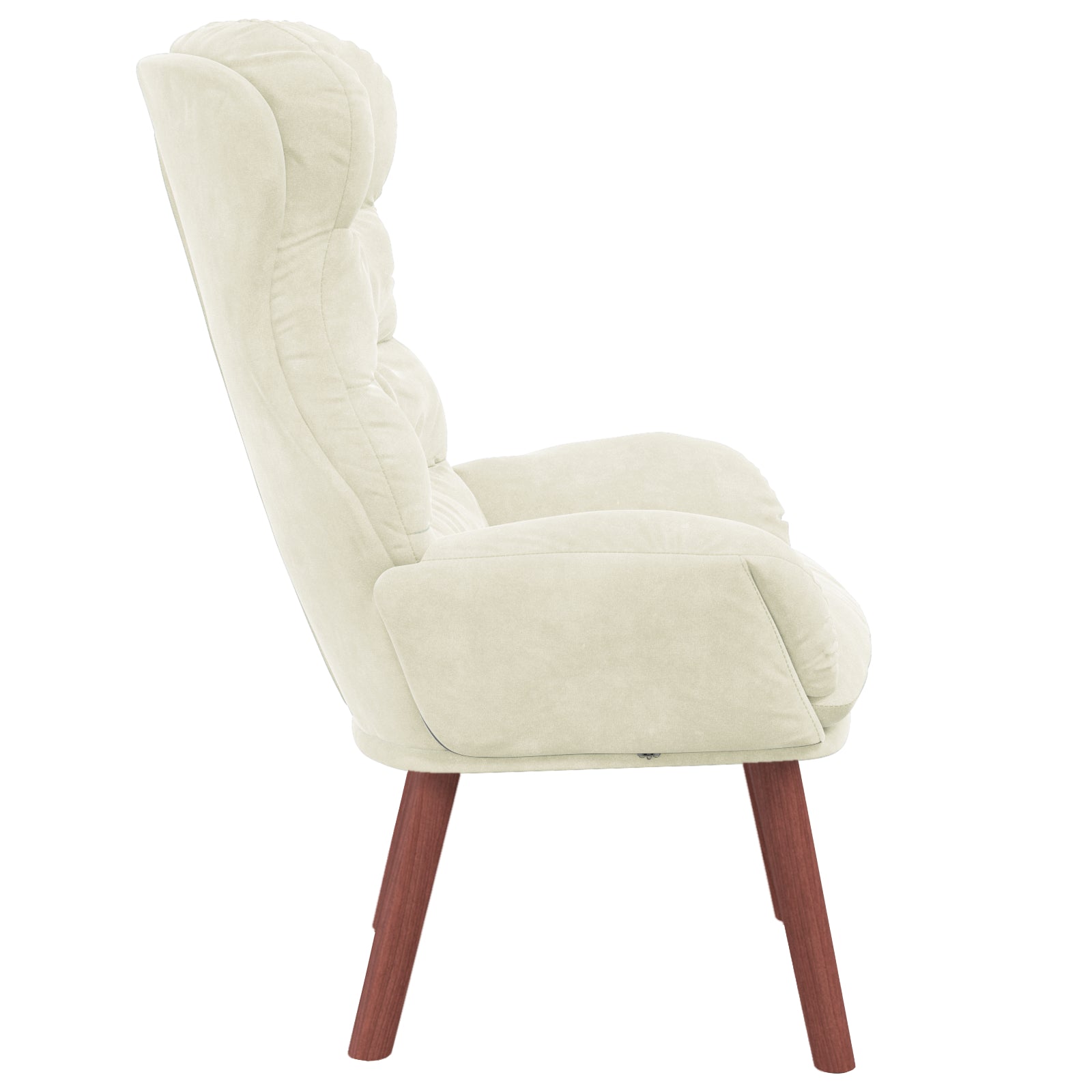 Avslappende stol Krem 69 x 74 x 93 cm Fløyel