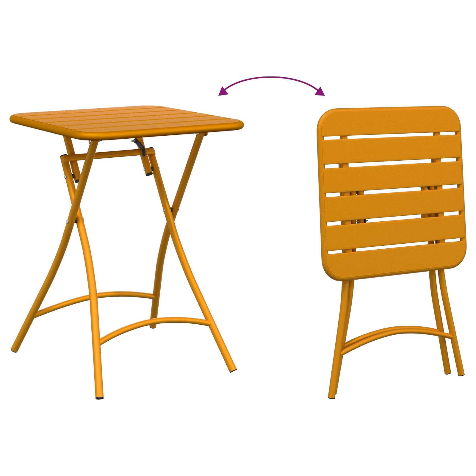 Bistrosett 3 pcs Sennepsgul Stål