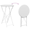 Sammenleggbart Bistrosett 3 pcs Hvit Stål