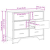 Kommode med skuff Gamle tre 91 x 35.5 x 74.5 cm Konstruert tre