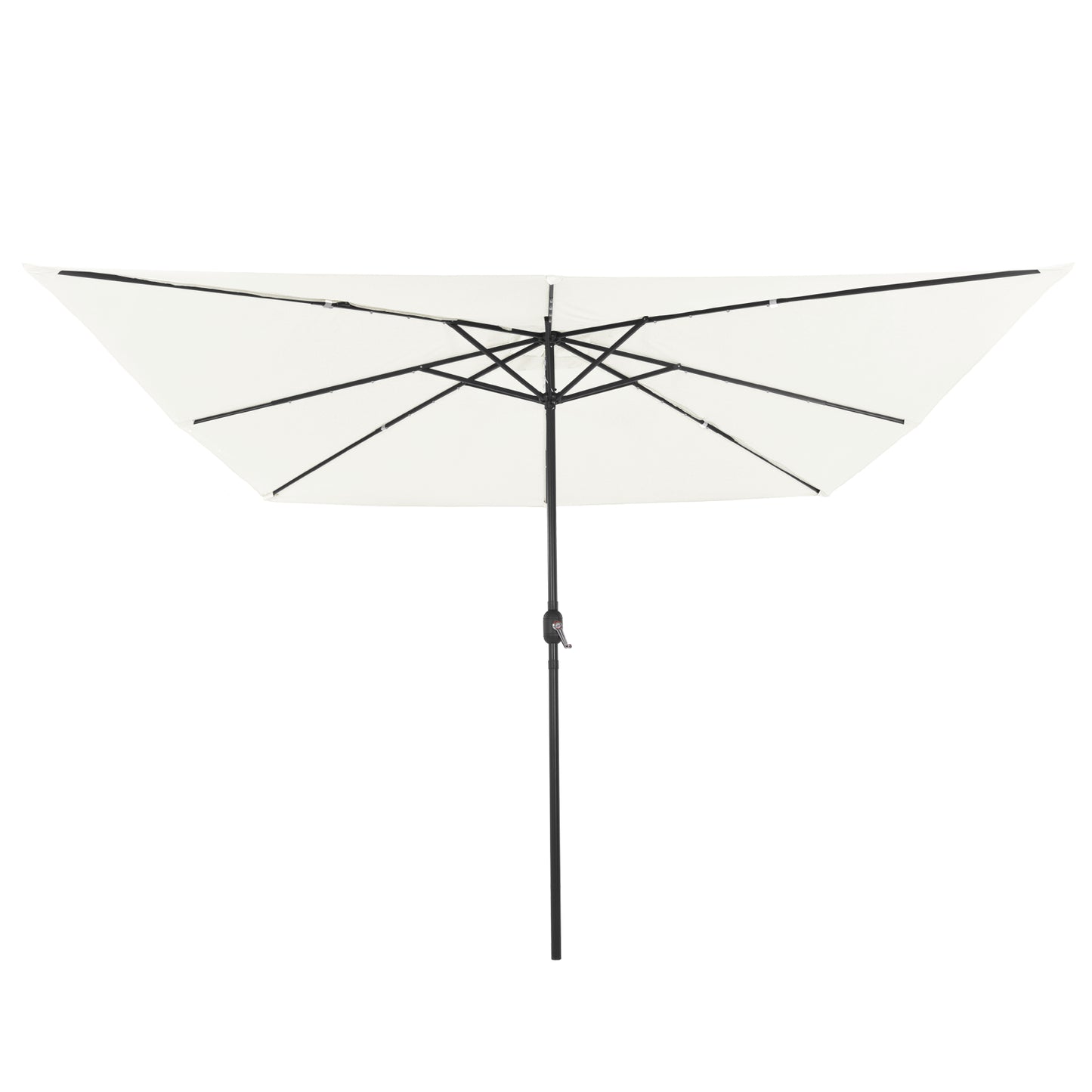 Hageparasol sand 295 x 295 x 245 cm Polyester og stål