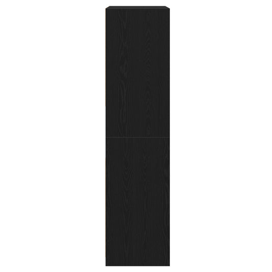 Garderobeskap Svart Eik 100 x 50 x 200 cm Konstruert tre