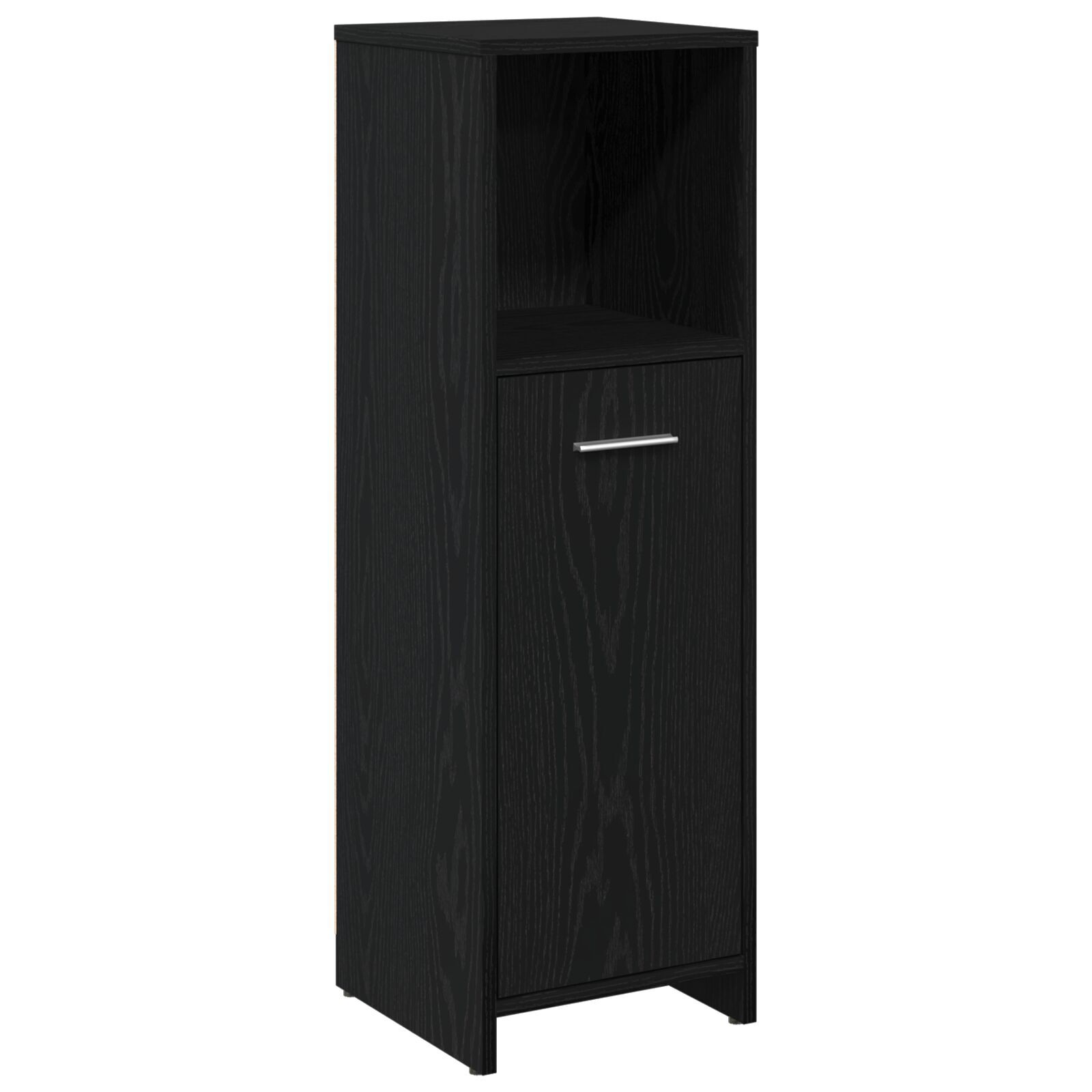 Baderomsmøbelsett med hylle 4 pcs Svart Eik 30 x 30 x 183.5 cm