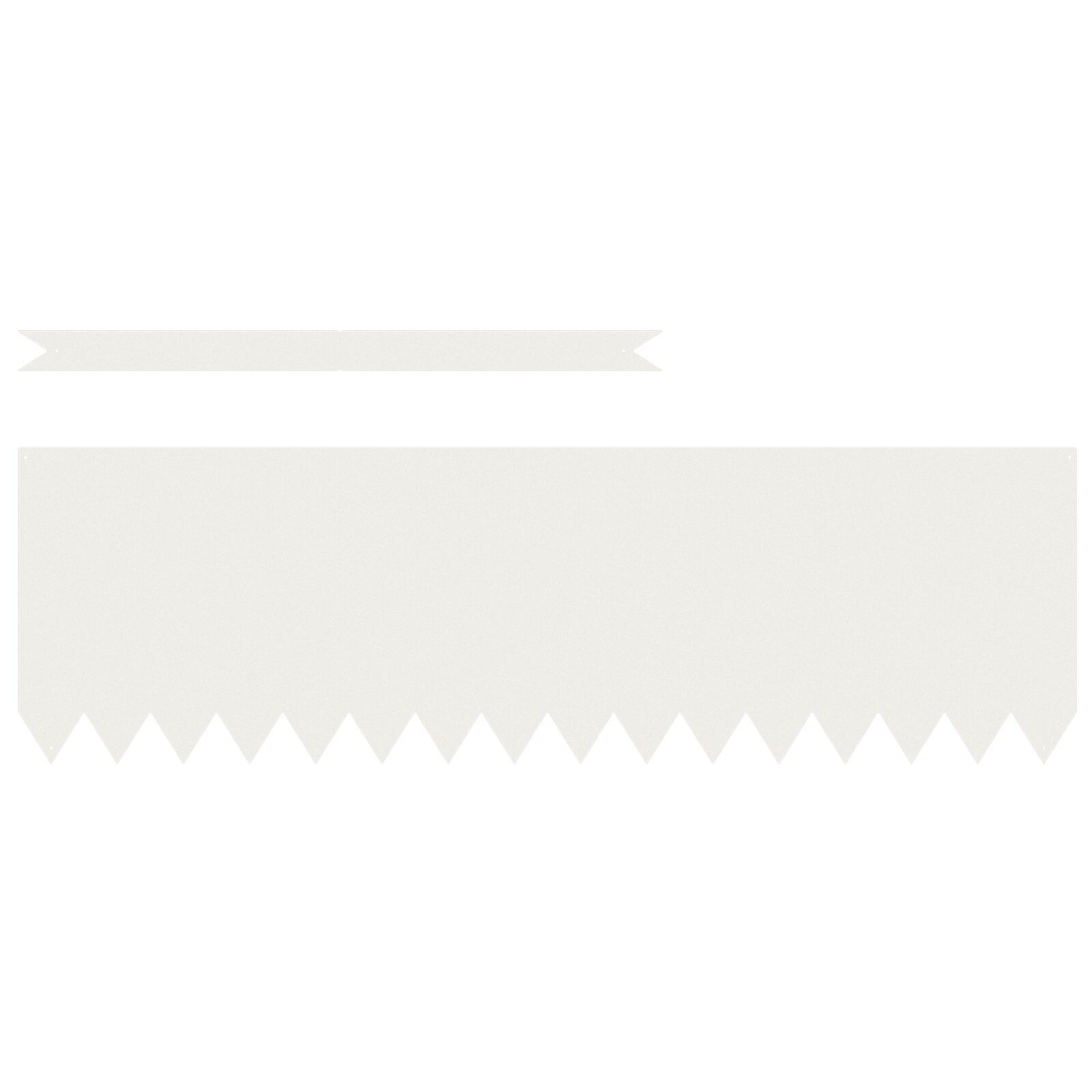 Gjerdekant 30 pcs Hvit 100 x 0.05 x 20 cm Kaldvalset stål