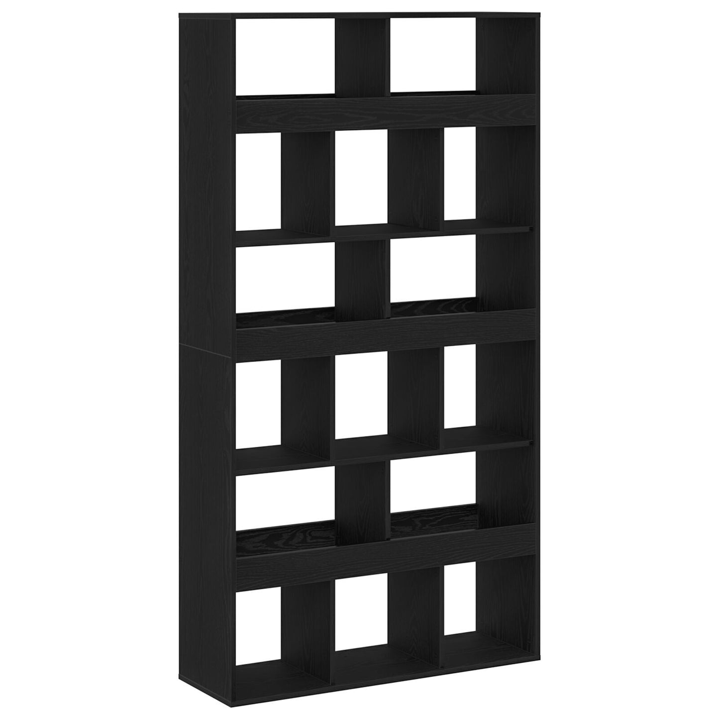 Bokskap 15 nivåer 100 x 33 x 93.75 cm Konstruert tre Svart Eik