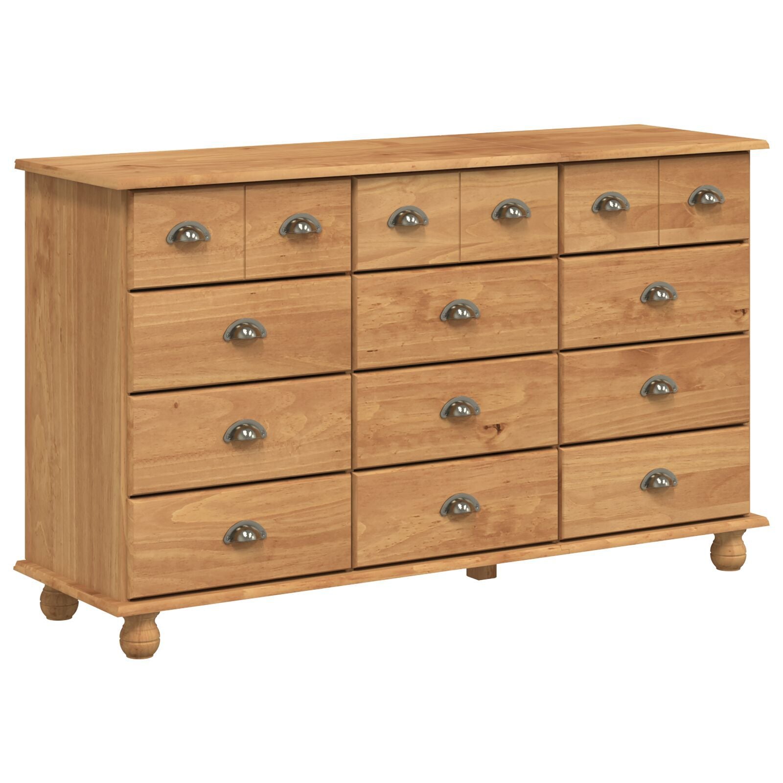 Skap med skuffer Brun 79 x 40 x 133.5 cm Massivt furutre