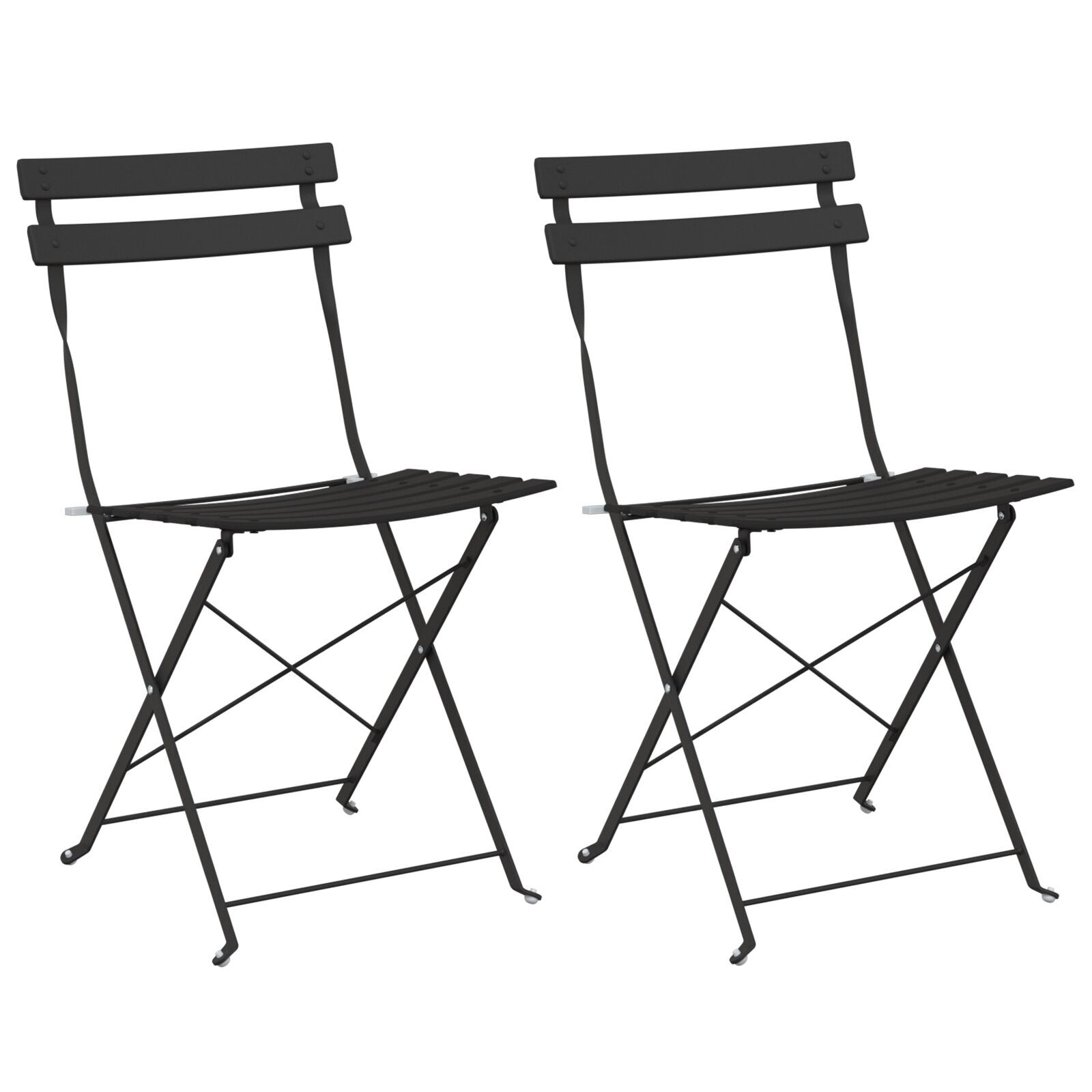 Hage Folding Stol Folding 2 pcs Antrasitt 42 x 46 x 82cm Stål
