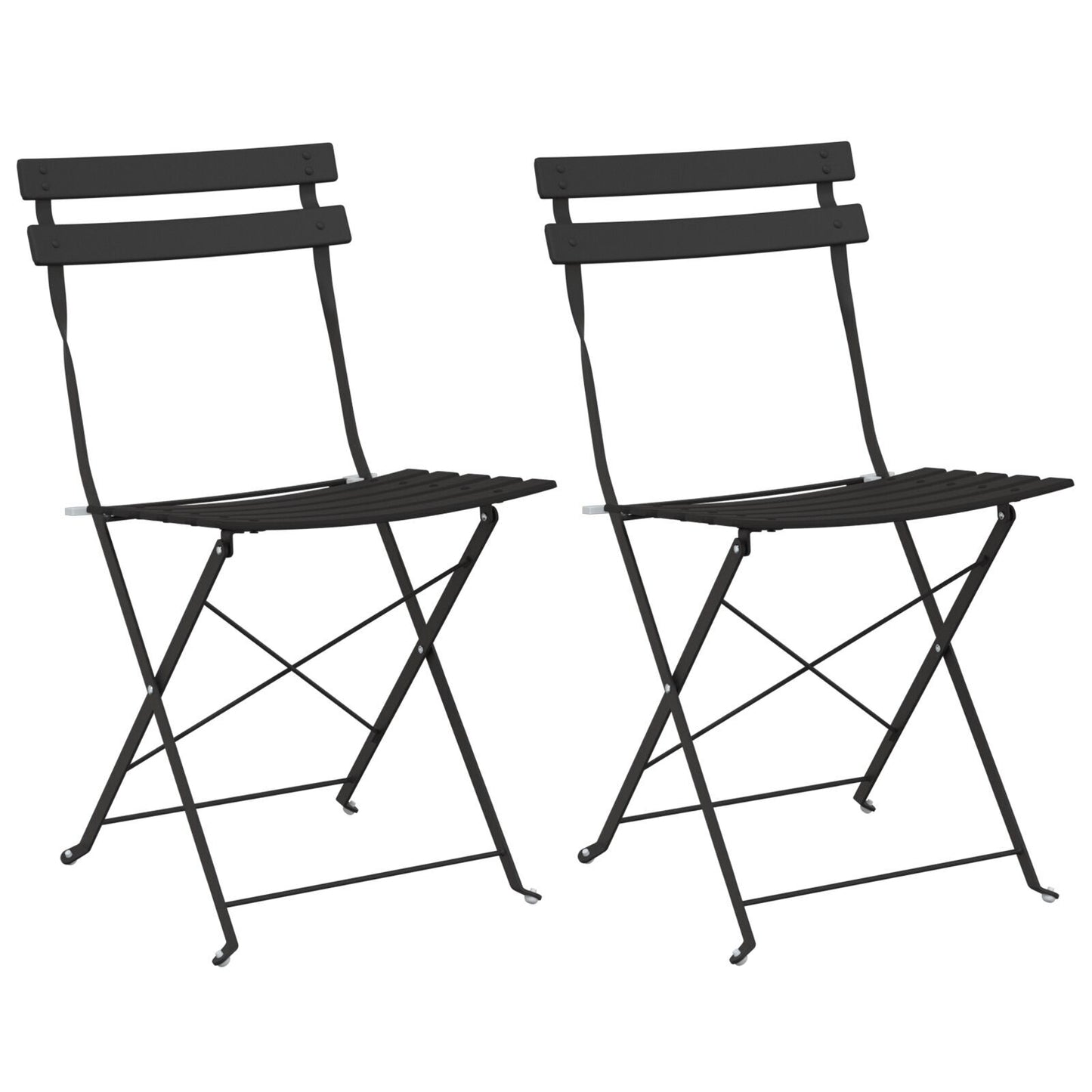 Hage Folding Stol 2 pcs Antrasitt 42 x 46 x 82cm Metall