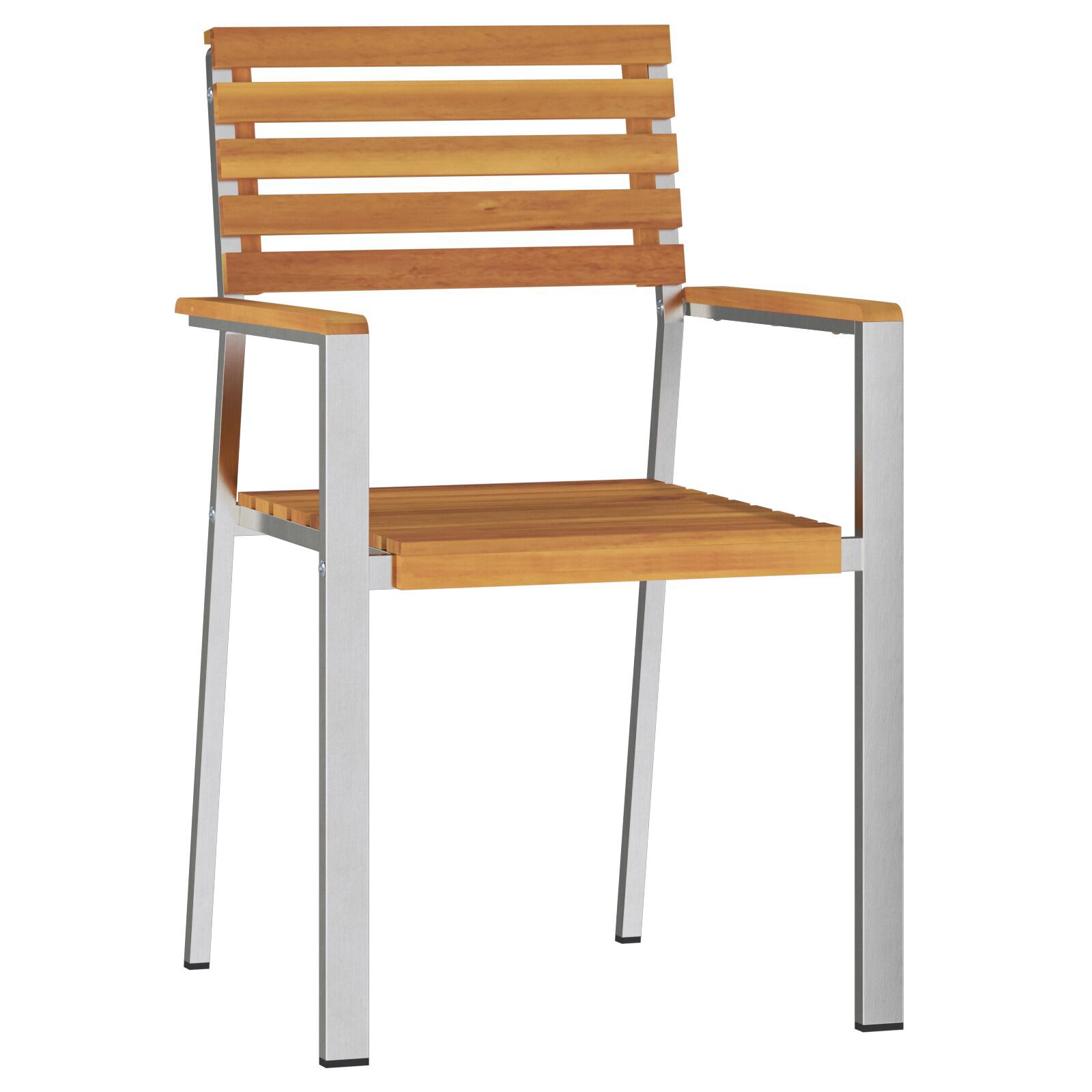 Hage Stol 4 pcs Brun 56 x 54.5 x 87cm Massivt akasietre