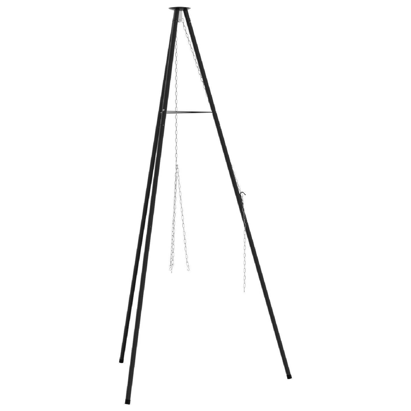 Leirbål Stativ Svart 92 x 92 x 151,5 cm Stål
