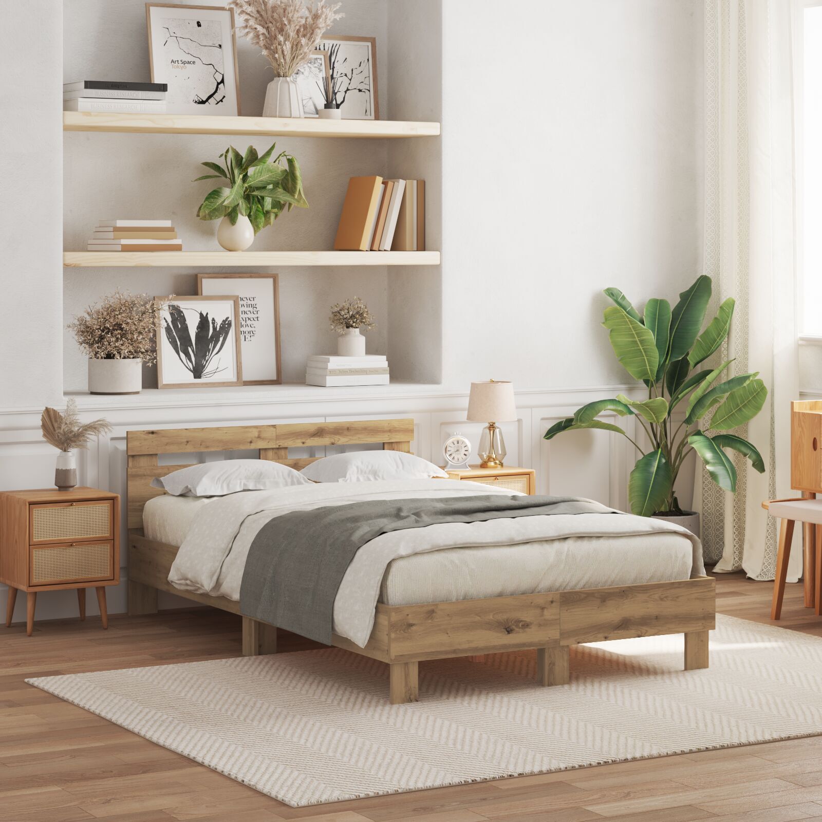 Sengestamme artisan eik 120 x 200 cm Konstruert tre