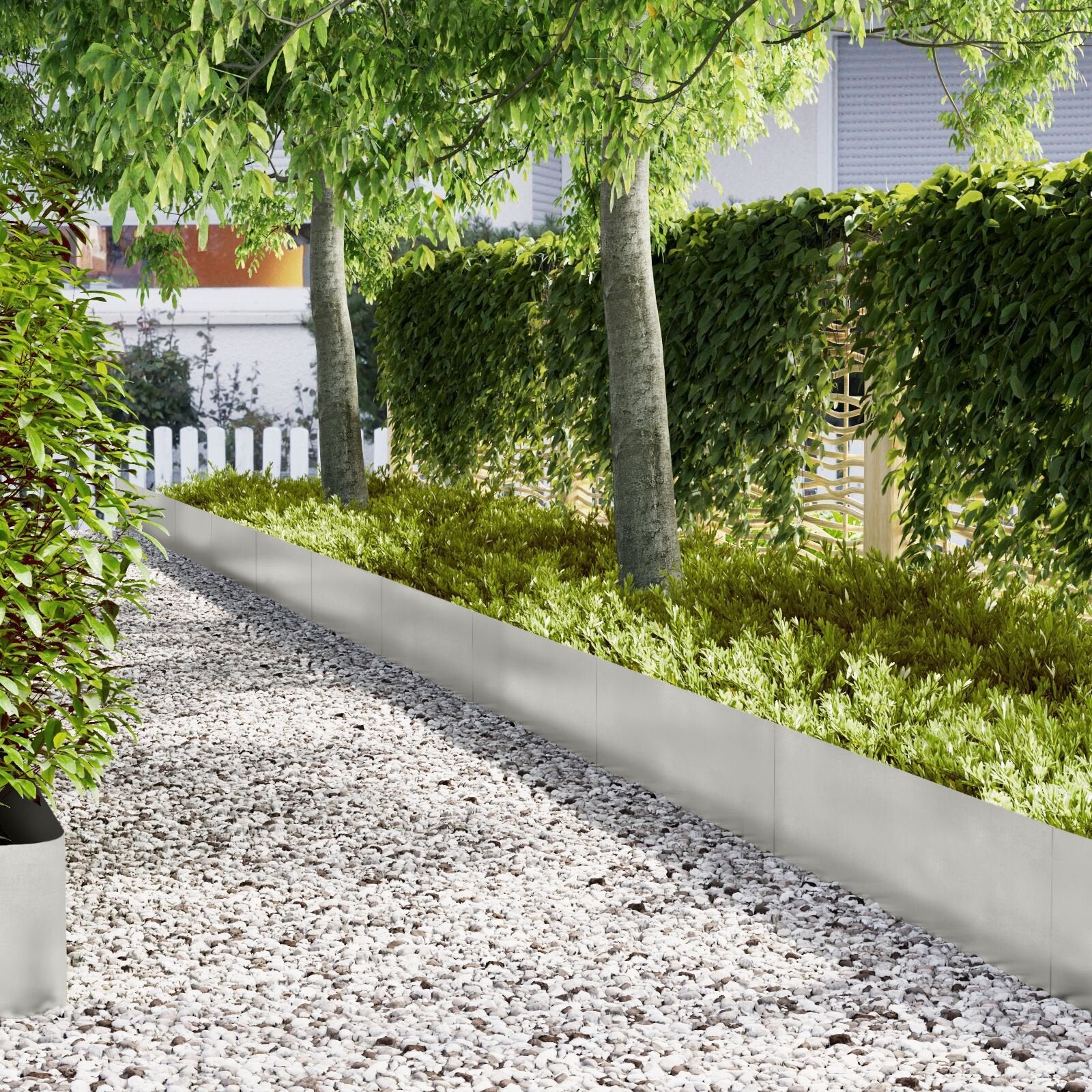 Gjerdekant 50 pcs sølv 100 x 0.05 x 20 cm Rustfritt Stål