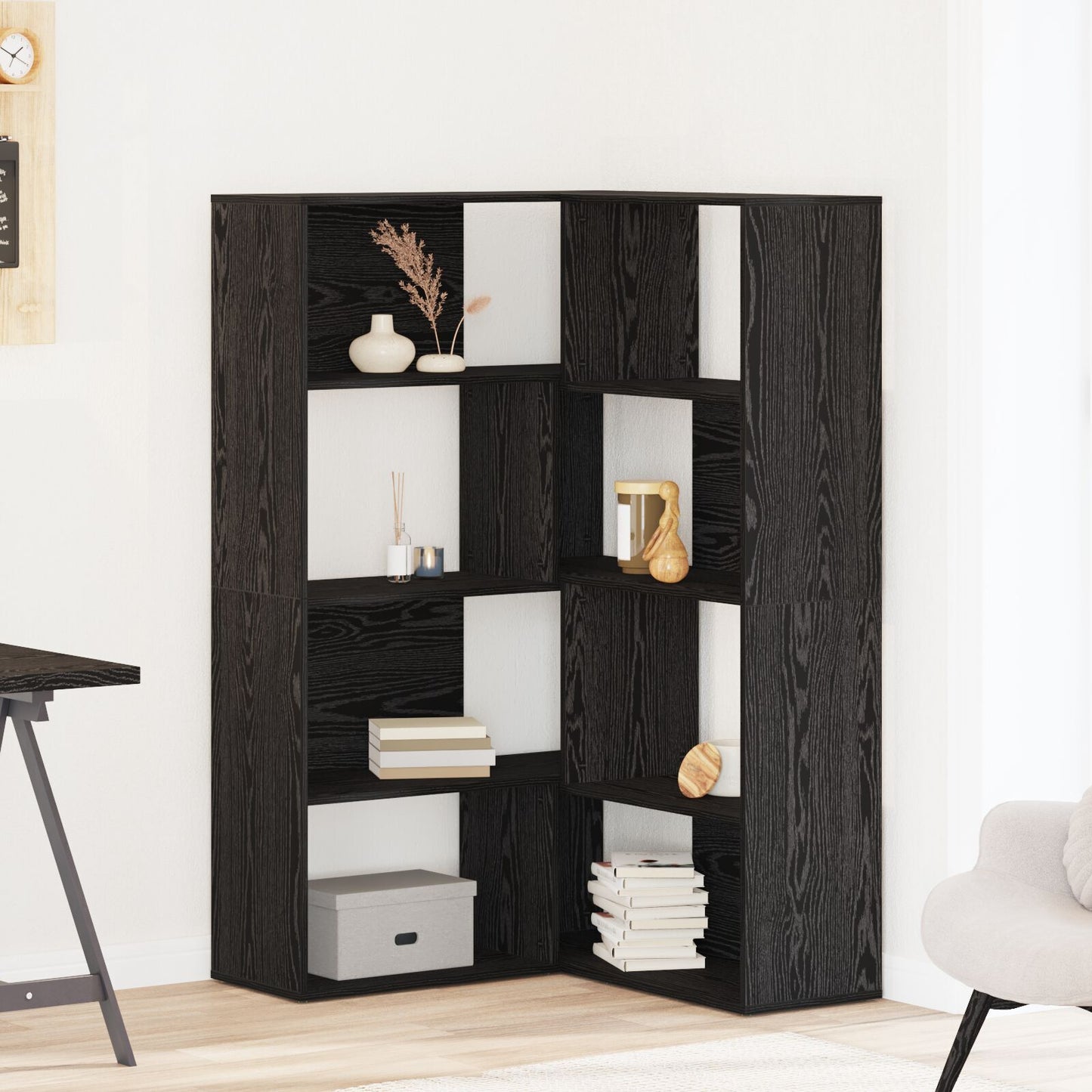 Garderobeskap 6 nivåer 85 x 85 x 140 cm Konstruert tre