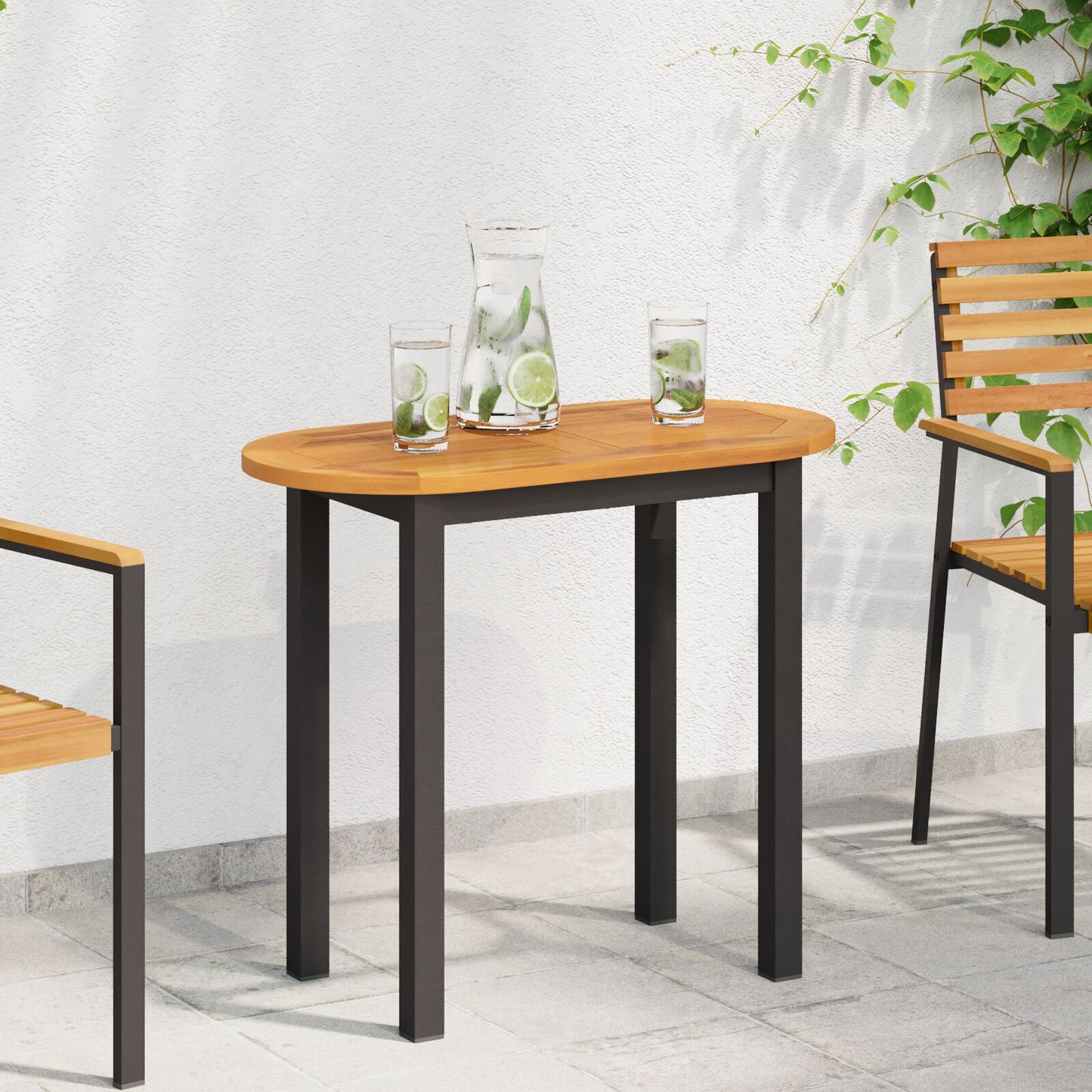 Bordplate Olje naturlig 80 x 40 x 2 cm Solid akasietre
