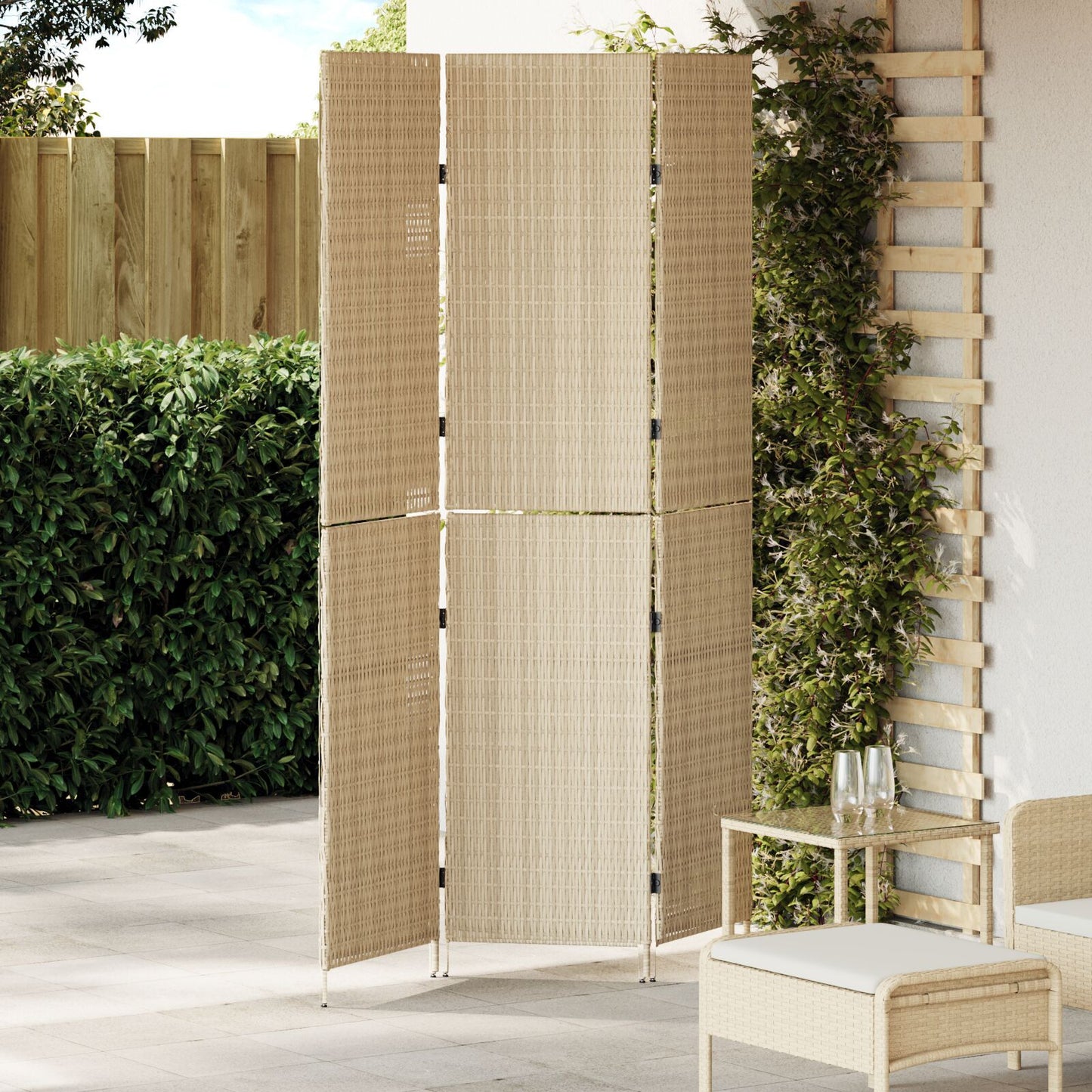 Romdeler Beige 147 x 180 cm polyrotting