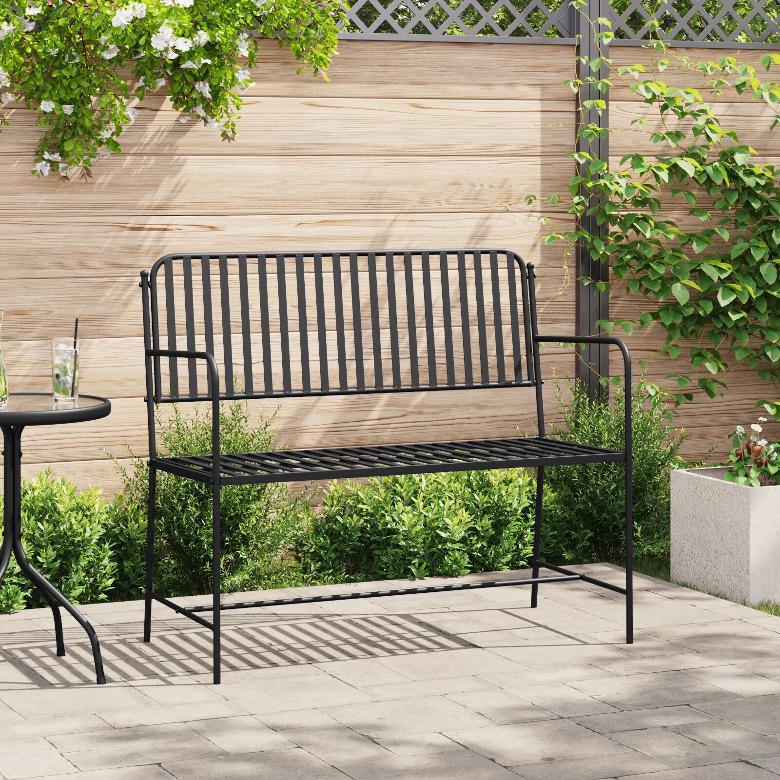 Hagebenk Svart 104 x 54 x 93 cm Stål