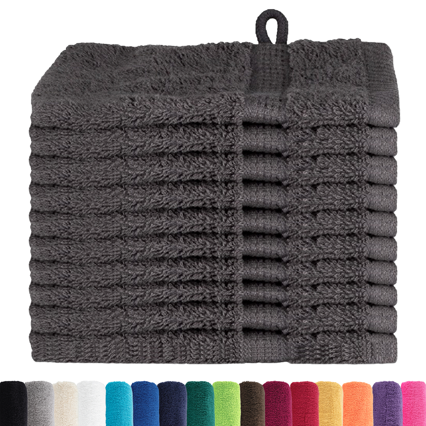 Gjesthåndkle SOLUND 10 stk. Antrasitt 15 x 21 cm 550 gsm