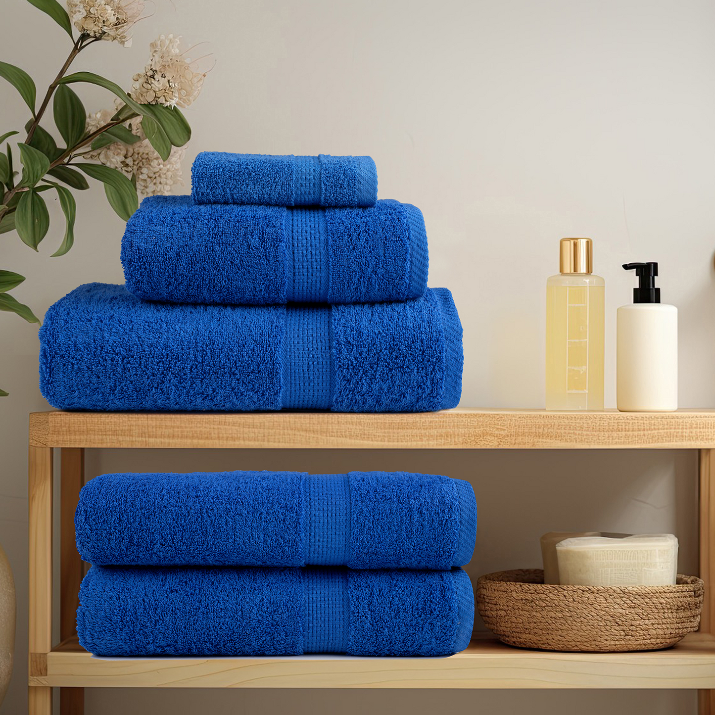 Gjesthåndkle SOLUND 4 pcs Blå 15 x 21 cm 550 gsm