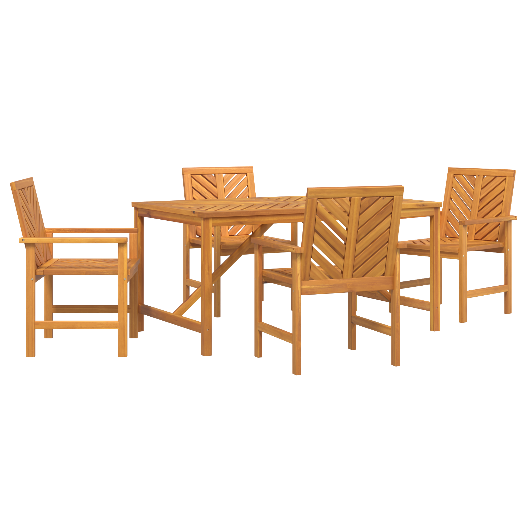 Hage Spisegruppe 5 pcs Brun 150 x 90 x 74 cm heltre akasie