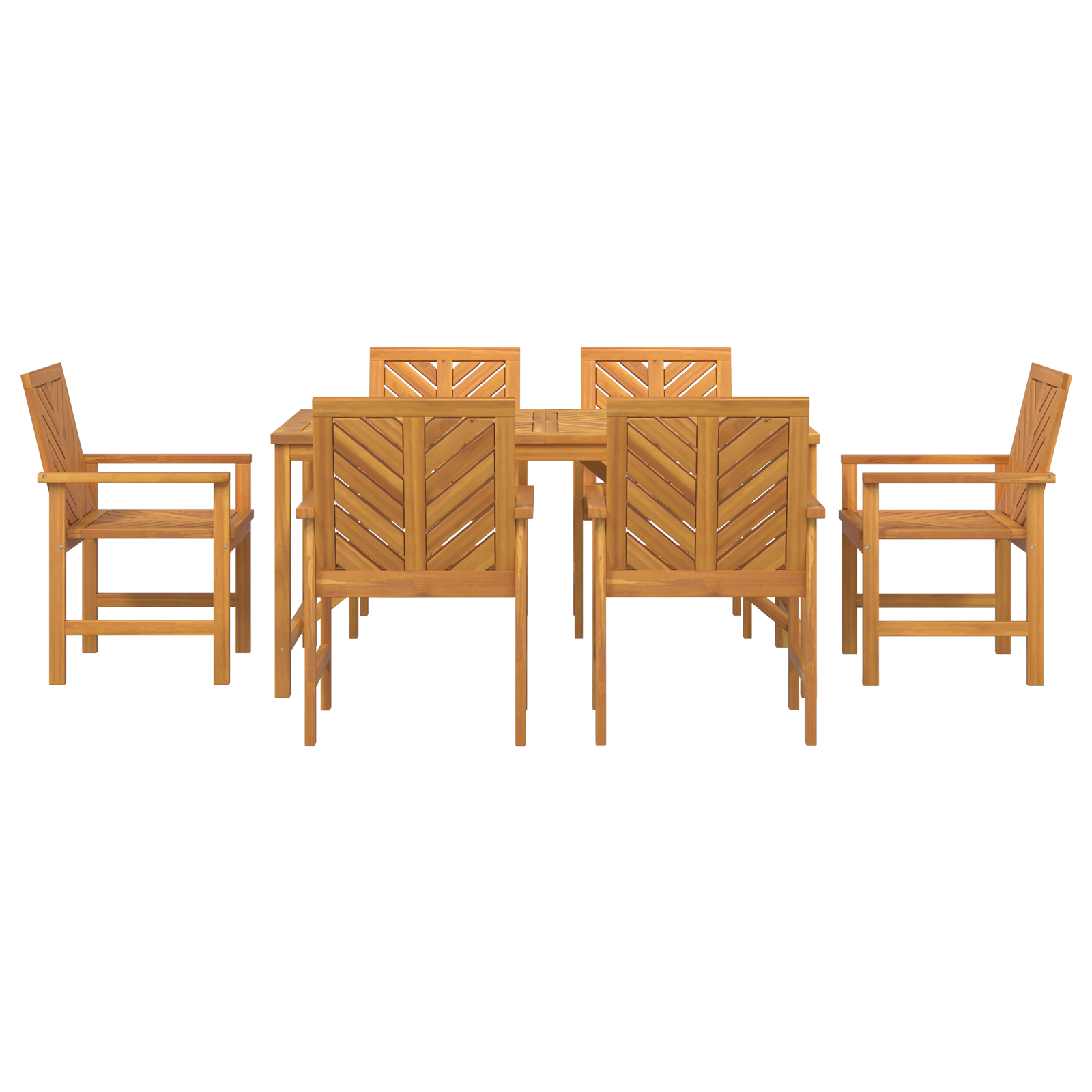 Hage Spisegruppe 7 pcs Brun 150 x 90 x 74 cm heltre akasie