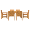 Hage Spisegruppe 7 pcs Brun 150 x 90 x 74 cm heltre akasie