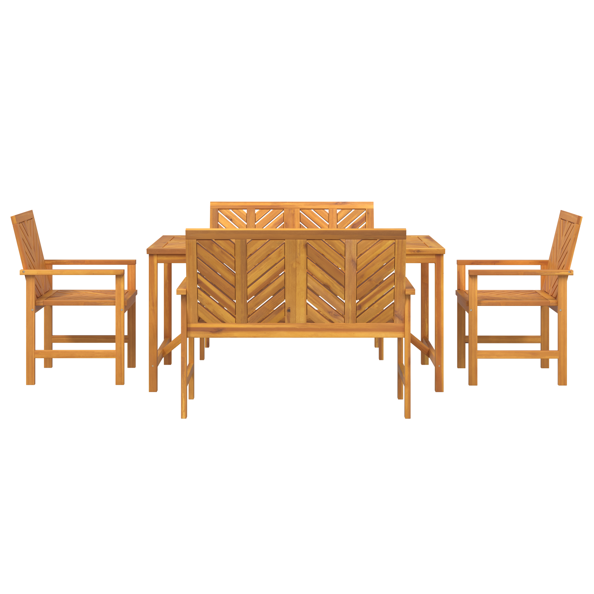 Hage Spisegruppe 5 pcs Brun 150 x 90 x 74 cm heltre akasie