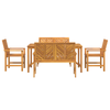 Hage Spisegruppe 5 pcs Brun 150 x 90 x 74 cm heltre akasie