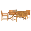 Hage Spisegruppe 5 pcs Brun 150 x 90 x 74 cm heltre akasie