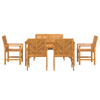 Hage Spisegruppe 6 pcs Brun 150 x 90 x 74 cm heltre akasie