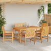 Hage Spisegruppe 6 pcs Brun 150 x 90 x 74 cm heltre akasie