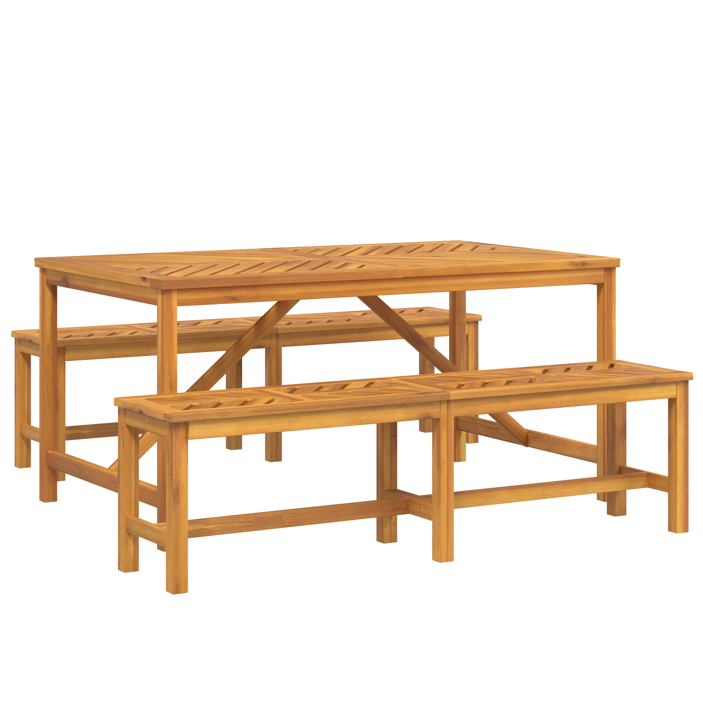 Hage Spisegruppe 3 pcs Brun Solid akasietre