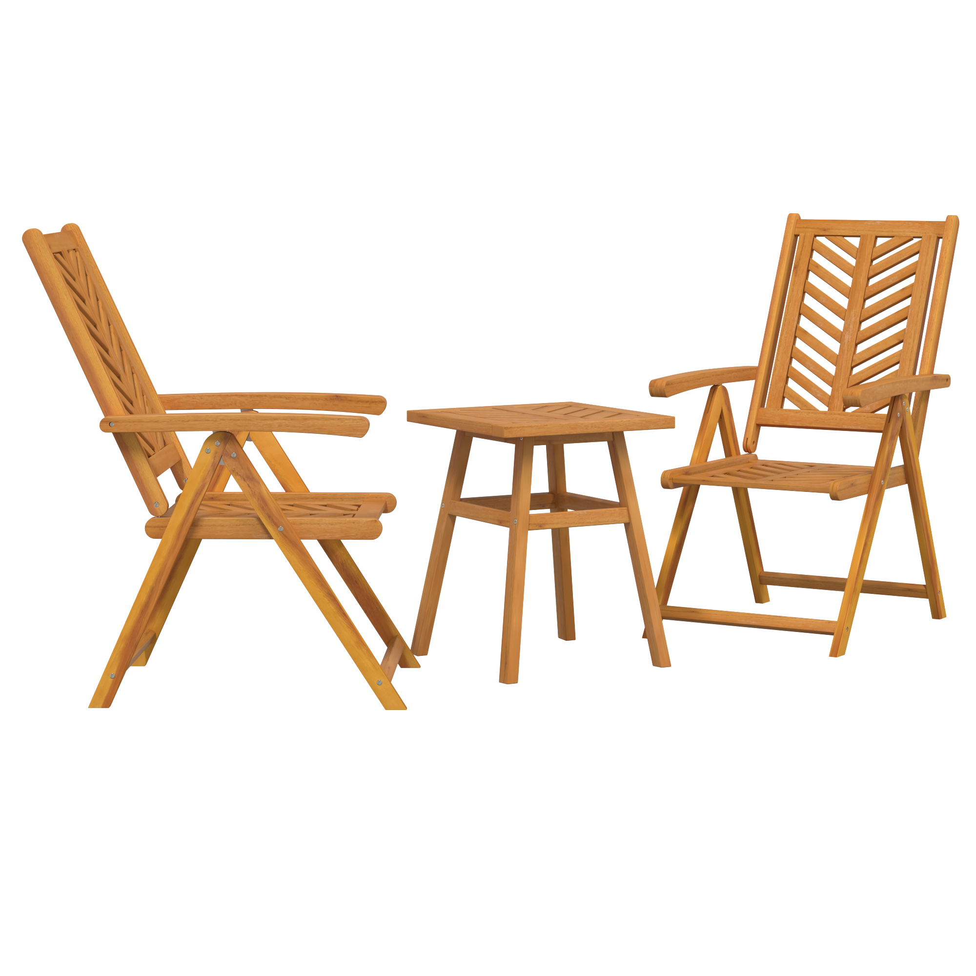 Hage Bistro Sett 3 pcs Brun heltre akasie